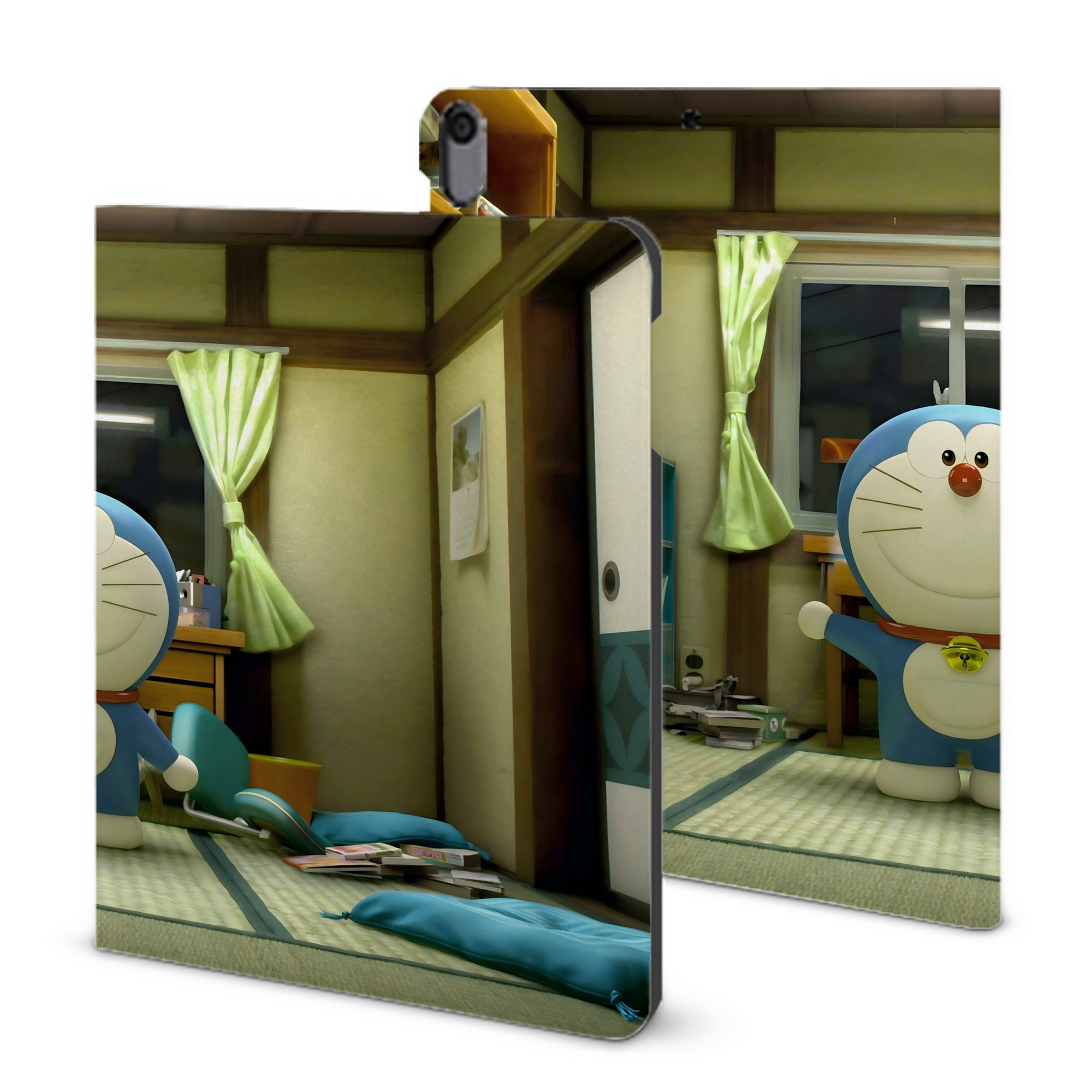 （画像用） ドラえもん Doraemon IPad ケース ブック型 PUレザー TPU 耐衝撃 軽量 薄型 ペン収納なし 全面保護 IPad 各モデル対応